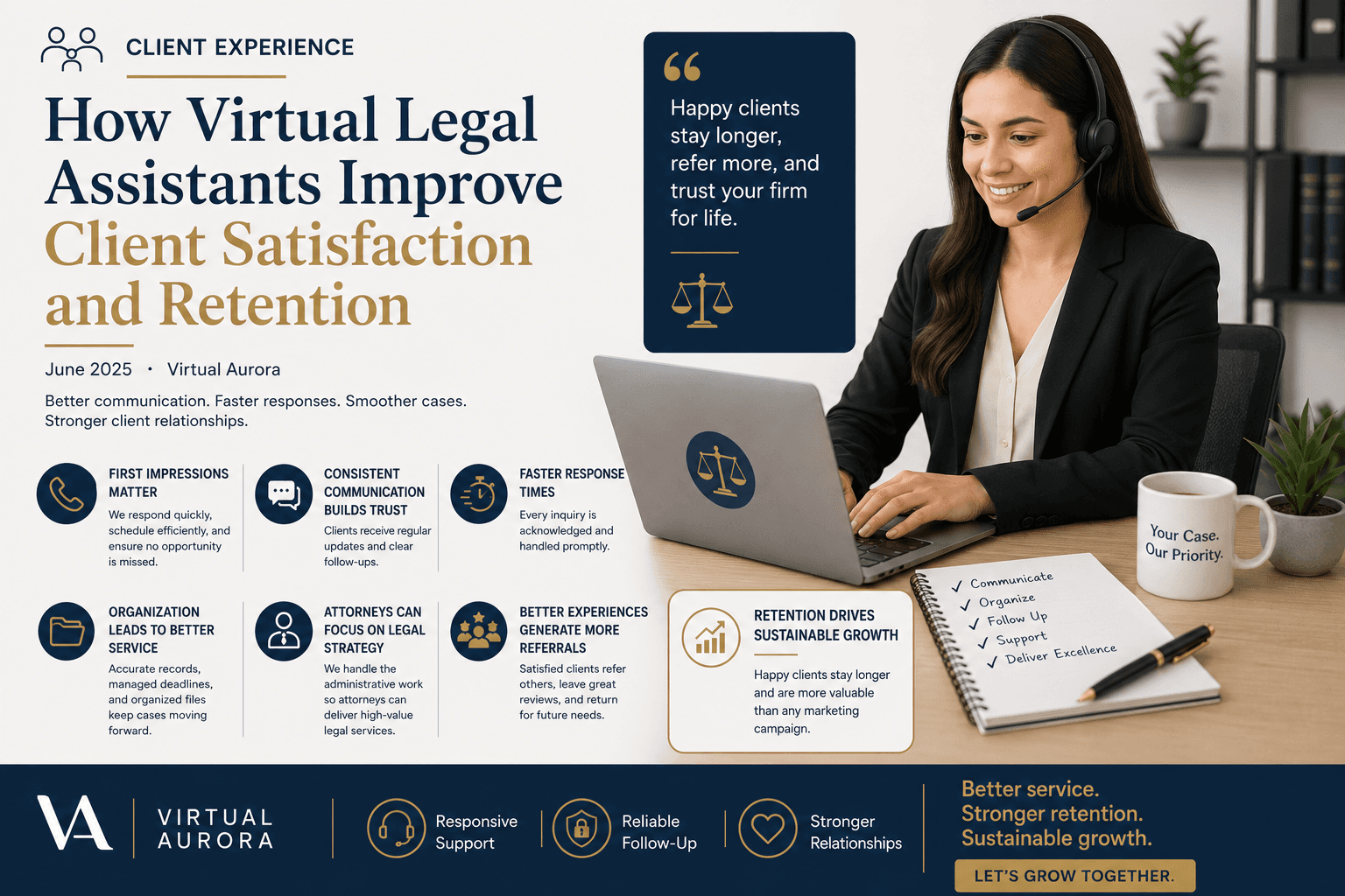 How Virtual Legal Assistants Improve Client Satisfaction and Retention